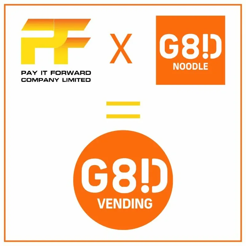 Business collaboration between Pay It Forward and G8D Noodle to launch G8D Vending machines in Thailand