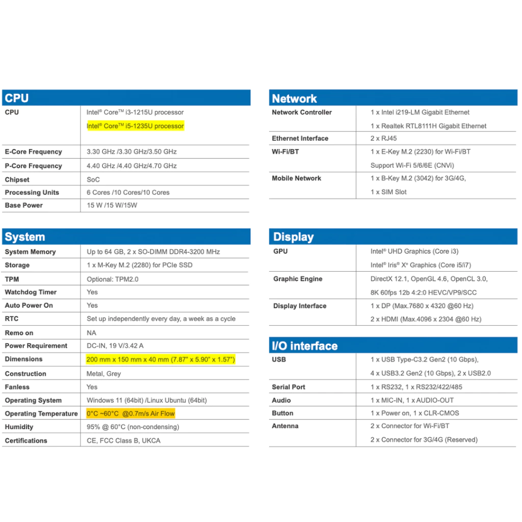 คอมพิวเตอร์อุตสาหกรรม Gaida DF612 Windows 11 (64bit) - Image 6
