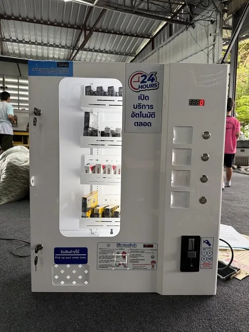 ตู้จำหน่ายสินค้าติดผนัง Mini Vending Machine รุ่น 4 ชั้น ตู้จำหน่ายสินค้าขนาดเล็ก ตู้หยอดเหรียญขนาดเล็ก น้ำยาซักผ้า ทิชชู่ ถุงยาง ฯลฯ ตู้จำหน่ายสินค้าติดผนัง Mini Vending Machine รุ่น 4 ชั้น ตู้จำหน่ายสินค้าขนาดเล็ก ตู้หยอดเหรียญขนาดเล็ก น้ำยาซักผ้า ทิชชู่ ถุงยาง ฯลฯ - Image 5